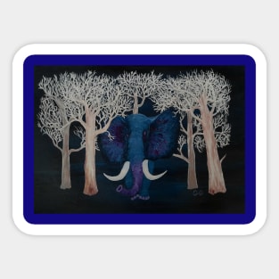 Beautiful Elephant painting design - wildlife design Sticker